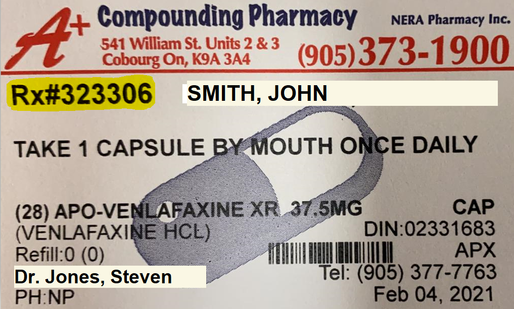 Prescription Refill highlighted